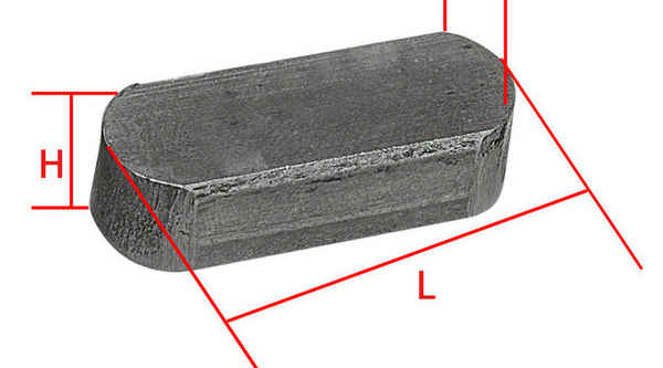 DresdenProduktion von flachem Schlüsselstift der Eisenfarbe GB1096 Ein halbkreisförmiger flacher Schlüsselstift des Typs Flachschlüsselbaustift zwei